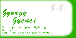 gyorgy gyenei business card